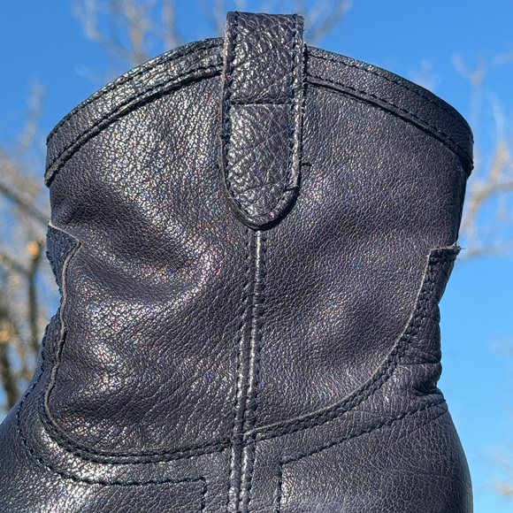 FRYE Carson Cobalt Blue Shorty cowboy boots Cowgirl Booties Size 6 B Western - Picture 10 of 15